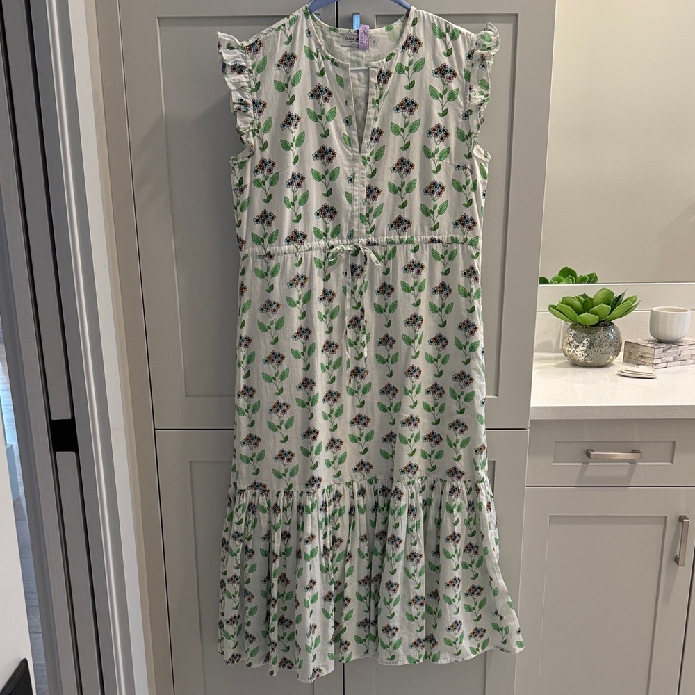 Olivia James The Label Floral Ruffle Sleeve Maxi Dress